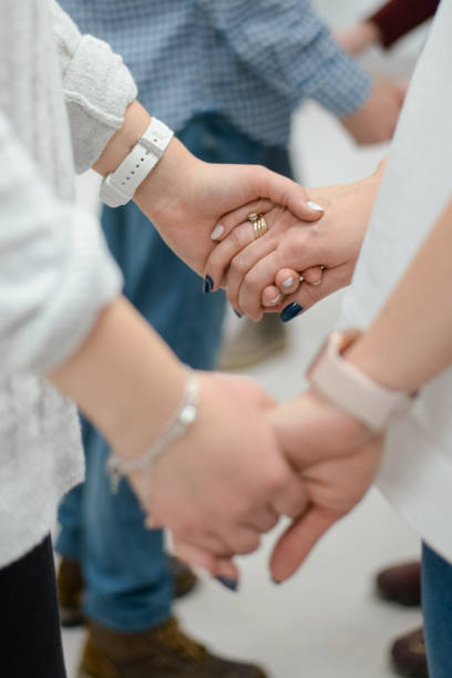 istock Female hands in female hands. 1217630714