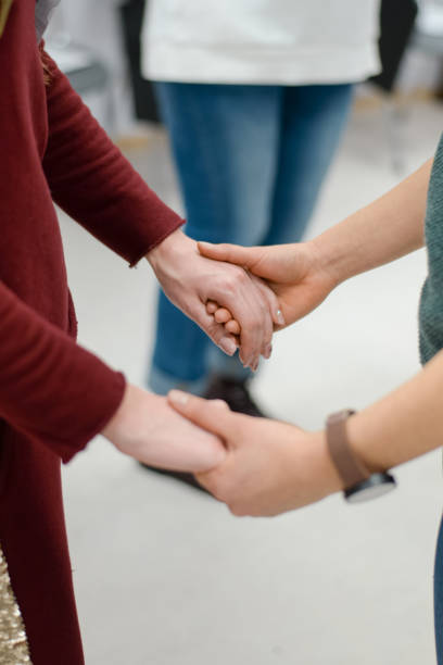 istock Female hands in female hands. 1217630788