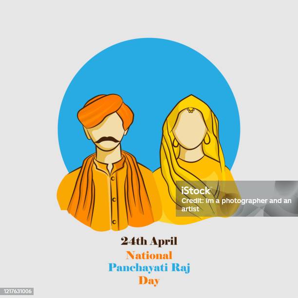 24th April National Gram Panchayati Raj Day Illustration Stock Illustration  - Download Image Now - iStock