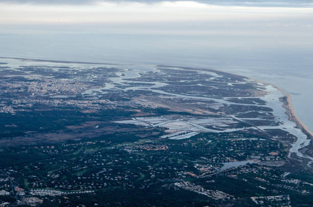 istock Faro and area - aerial view 1217631067