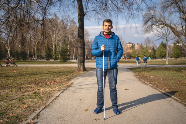 istock Maybe i can't see but my walking cane see instead of me 1217634996