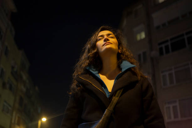 istock Young woman at street 1217635536