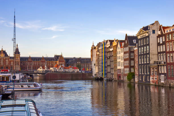 istock View on the canal and houses in Amsterdam 1217635708
