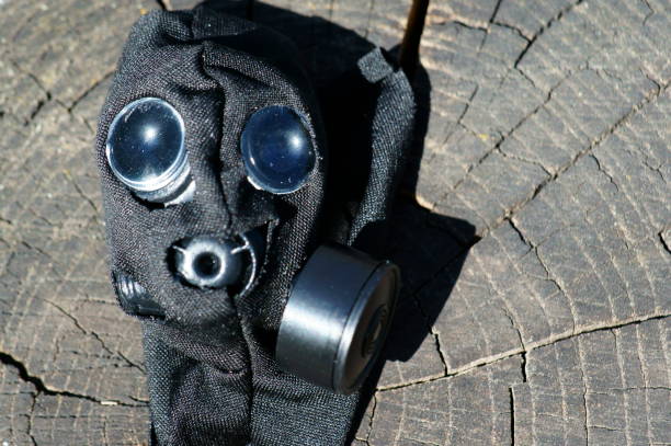 istock Old gas mask close-up. 1217637122