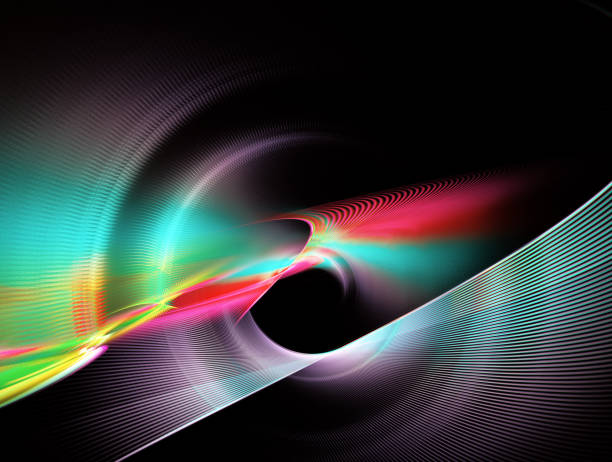 istock Abstract color dynamic background with lighting effect. Fractal wavy. Fractal art 1217637904