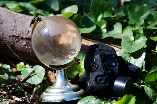 istock Old gas mask close-up. 1217639527