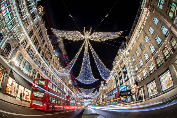 istock Regent street decorated for Christmas 1217640423