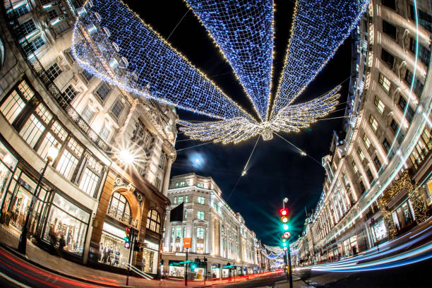 istock Regent street decorated for Christmas 1217640459