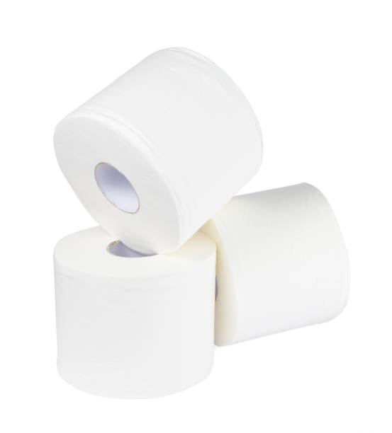 istock Three rolls of tissue paper isolated on white background 1217641444