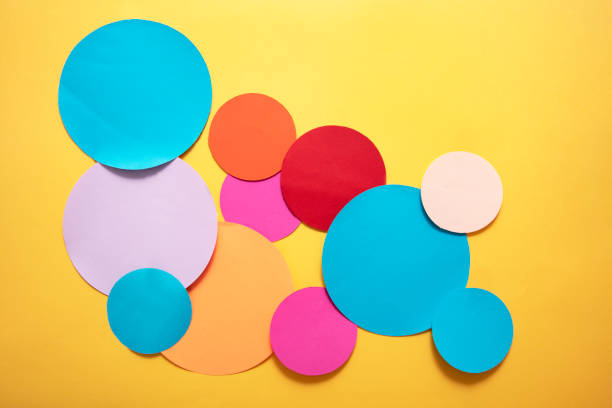istock Multi colored papers Blank Commercial Sign on yellow pop art background. 1217642376