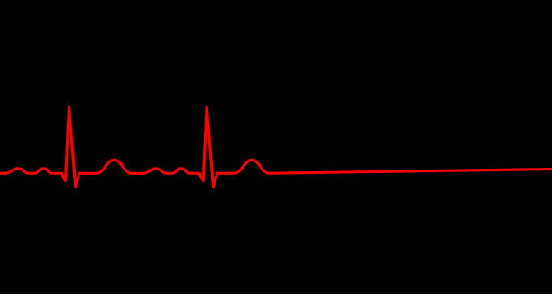 ekgライン。心臓は鼓動を止める。死。 - pulse trace taking pulse computer monitor healthcare and medicine点のイラスト素材／クリップアート素材／マンガ素材／アイコン素材