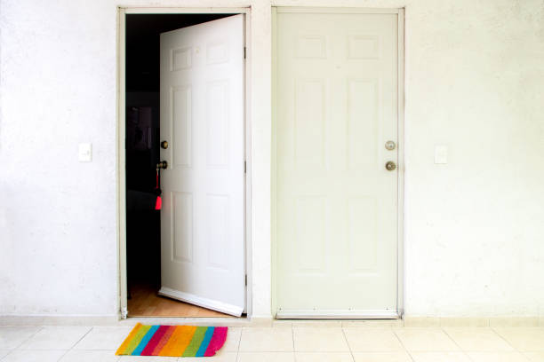 istock Entrance of a residence building 1217647965