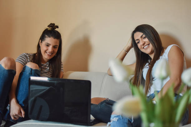 istock Two young women friends 1217648424