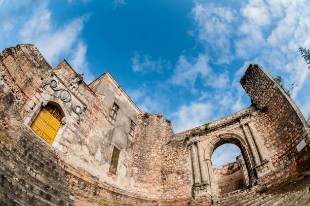 A view of San Francisco Monastery in the Colonial Zone of Santo Domingo, Dominican Republic