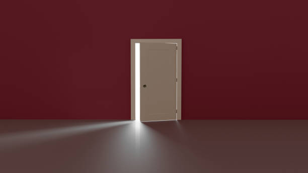 istock Portal for a better place, Opportunities and Future, Door half open 1217656200