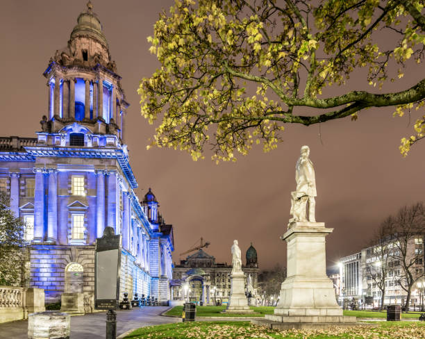 istock Belfast City hall in the night, UK 1217659310