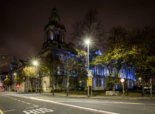 istock Belfast City hall in the night, UK 1217659414