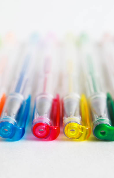 istock The colorful set of pen on white backgtound 1217661478