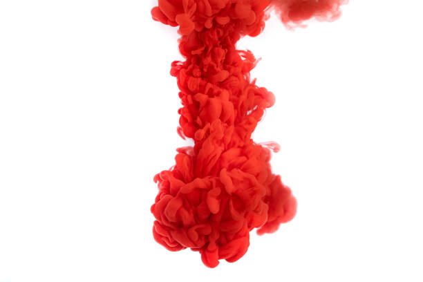 istock Color drop in water, red ink swirling. Researching. 1217665881