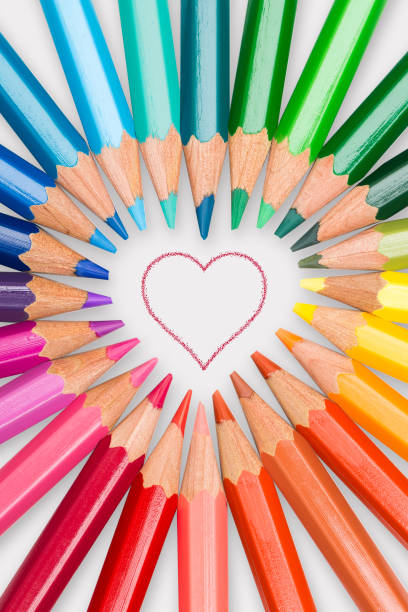 istock Colourful array of art pencils in creative rainbow spectrum 1217668842