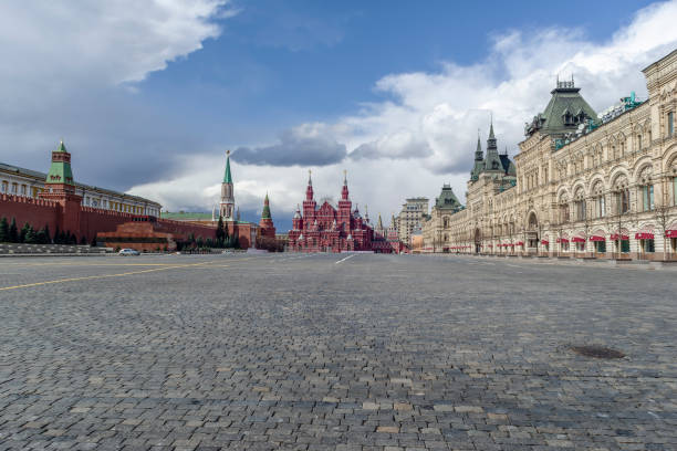 Red Square is one of the oldest and largest squares in Moscow, the capital of Russia. Owing to its historical significance and the adjacent historical buildings, it is regarded as one of the most famous squares in Europe and the world. It is located in Moscow's historic centre, in the eastern walls of the Kremlin.