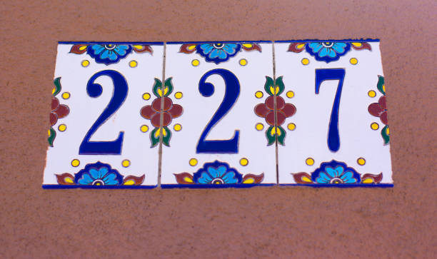 istock Colorful Ceramic Number 227 Street Address Tiles 1217673021