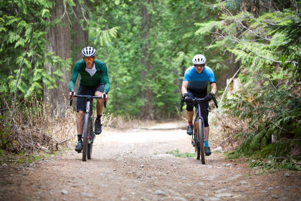 istock Gravel Road Bicycle Riders 1217677819