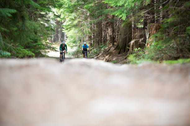 istock Gravel Road Bicycle Riders 1217677903