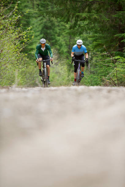 istock Gravel Road Bicycle Riders 1217677914