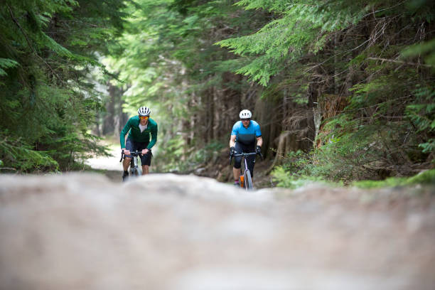 istock Gravel Road Bicycle Riders 1217678623