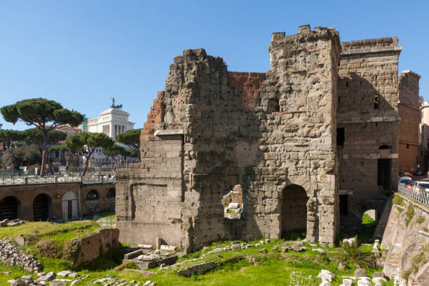 mura del foro di nerva ( - forum of nerva foto e immagini stock