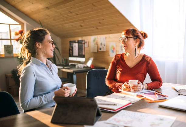 istock Two Female Graphic Designers Working Together 1217682242