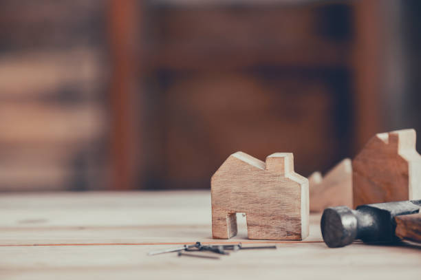 istock WFH: Carpenter working from home. Stay home Stay safe woodwork concept. Social Distancing and Physical Distancing 1217699543