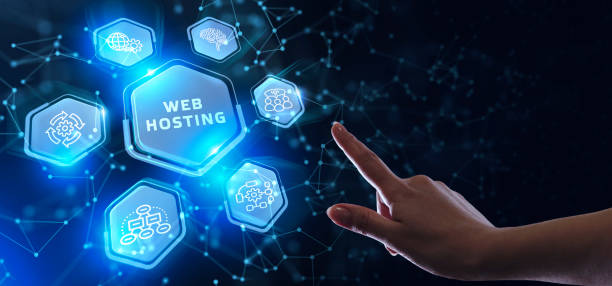 istock Web Hosting. The activity of providing storage space and access for websites. Business, modern technology, internet and networking concept. 1217701217