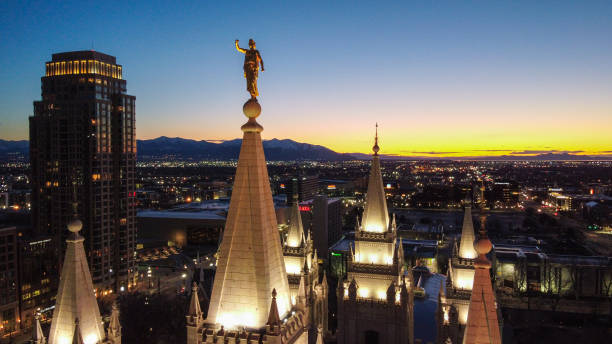 istock Salt Lake Temple after earthquake, 1217704778