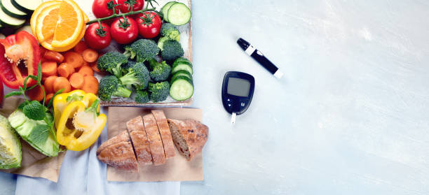 balanced diet food - diabetes superfoods imagens e fotografias de stock