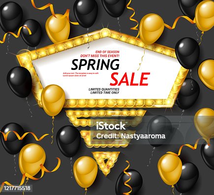 istock Spring Sale background. 1217715518