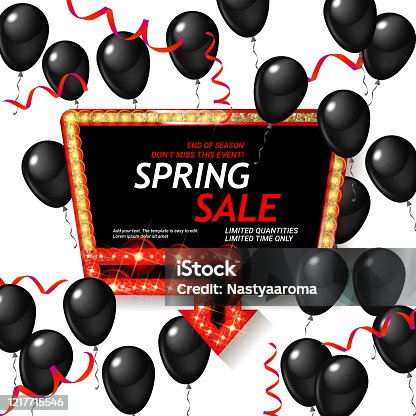 istock Spring Sale background. 1217715546