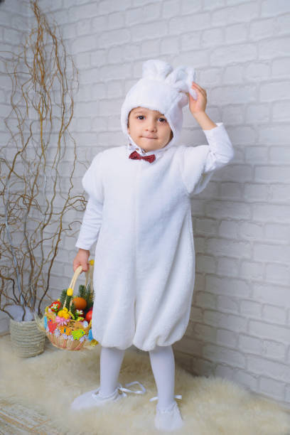 istock little boy in a white Easter Bunny costume 1217722622