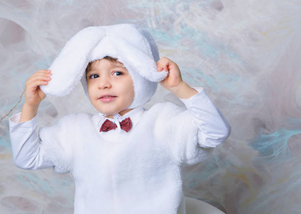 istock little boy in a white Easter Bunny costume 1217724510