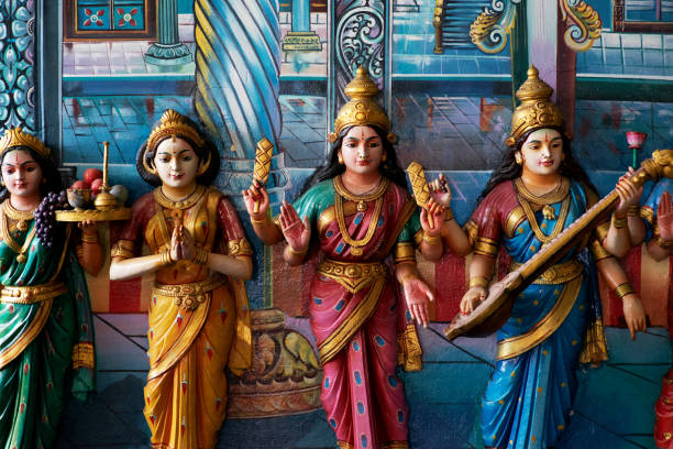 istock Colorful statue of Hindu God 1217731249