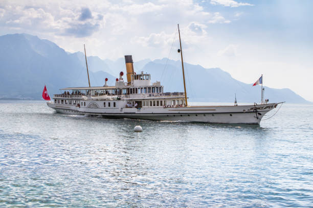 istock Cruiser ship, Geneva lake, Switzerland 1217731828