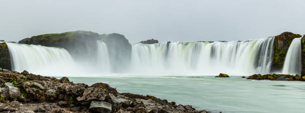 istock Famous Godafoss waterfall in northern Iceland 1217735841