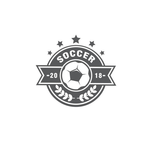 ilustraciones, imágenes clip art, dibujos animados e iconos de stock de emblema deportivo americano de fútbol - crear escudos de futbol
