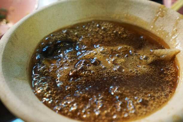 istock Close up Shark fin soup served in clay pot 1217740787