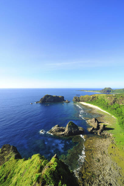 High angle shot of Green Island Taiwan