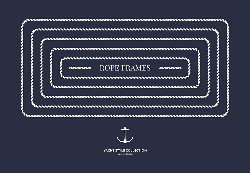 Nautical Rop Frame Nautical Rope Frames And Bordes Stock Illustration - Download Image Now ...