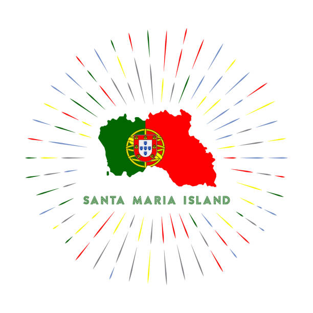 ilustrações de stock, clip art, desenhos animados e ícones de santa maria island sunburst badge. - natal lisboa