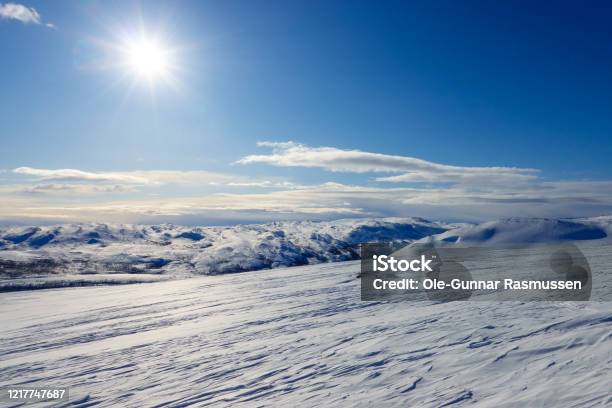 Winter Landscape Stock Photo - Download Image Now - Blue, Cloud - Sky, Horizontal