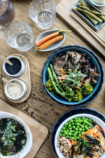 istock Healthy food in asian restaurant 1217752452